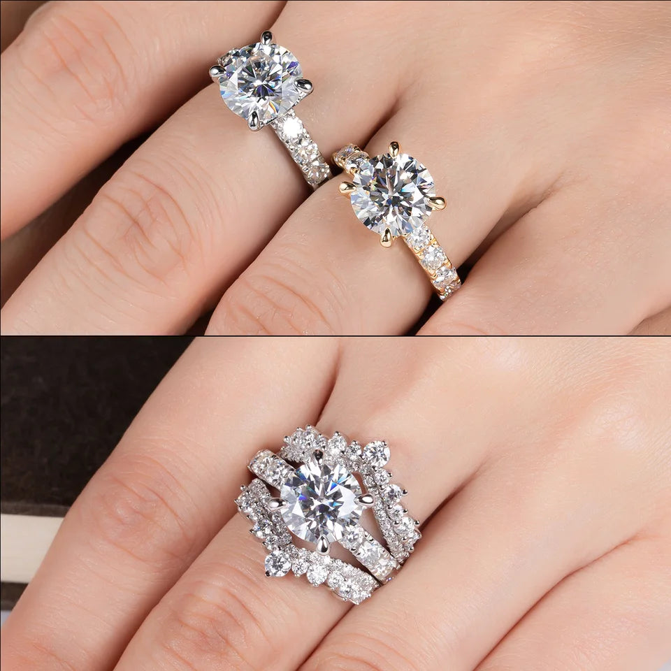 AnuJewel 4.3cttw Moissanite Engagement Rings