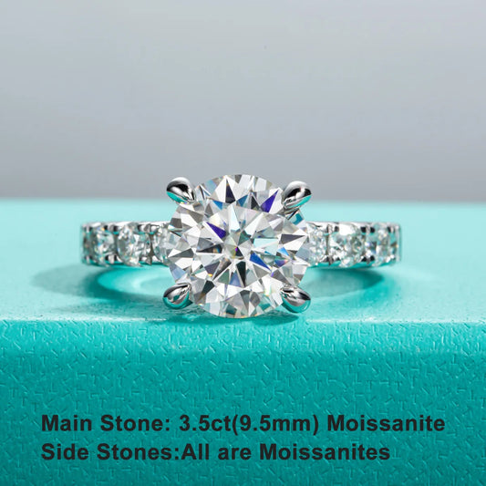 AnuJewel 4.3cttw Moissanite Engagement Rings
