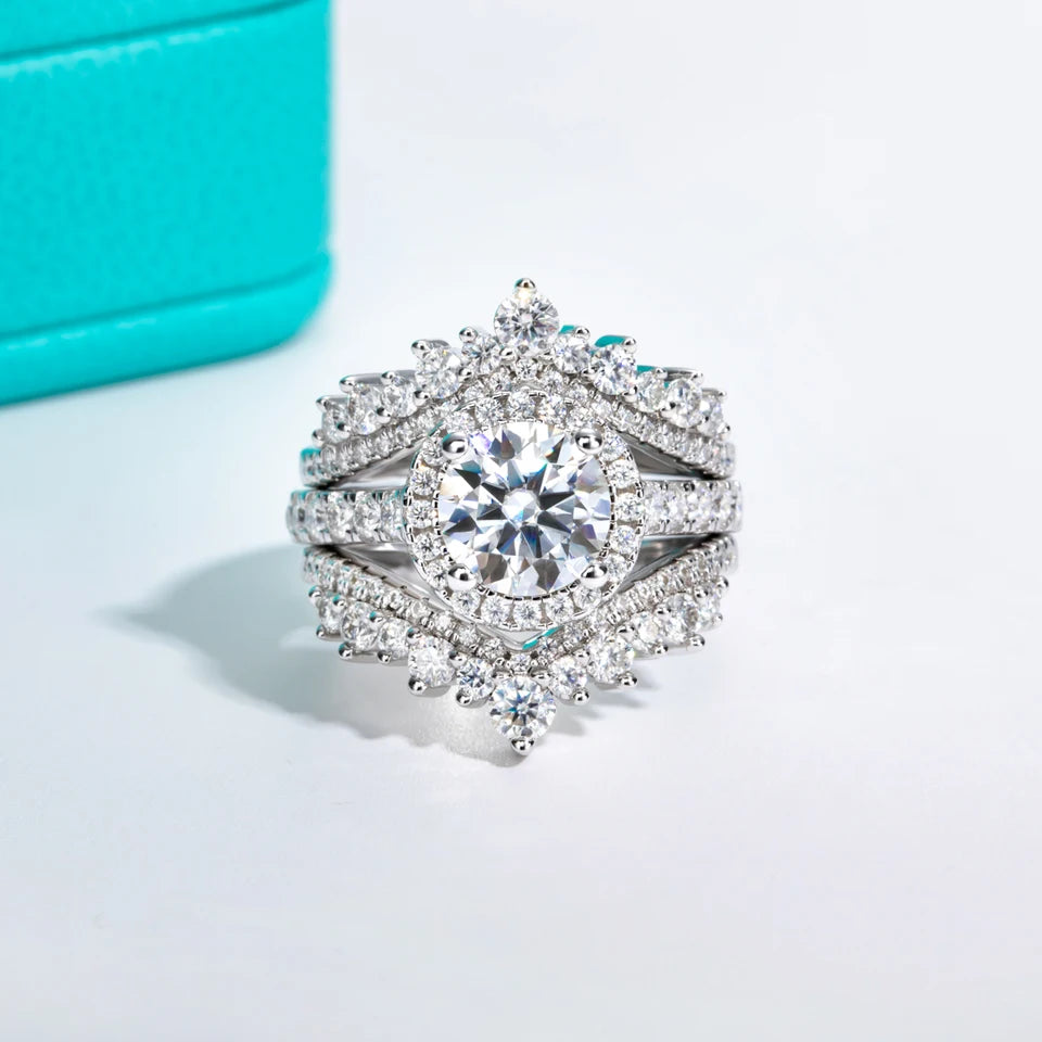 AnuJewel 2 Carat D Color Moissanite Halo Engagement Ring For Women 925 Sterling Silver Wedding  Rings Fine Jewelry Wholesale