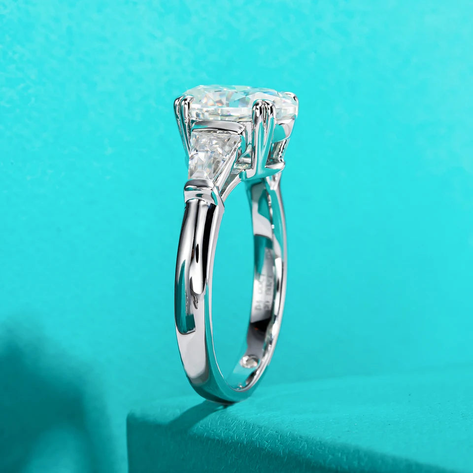 AnuJewel 3.8cttw Oval Cut D Color Moissanite Diamond Engagement  925 Sterling Silver Rings For Women  Jewelry Wholesale