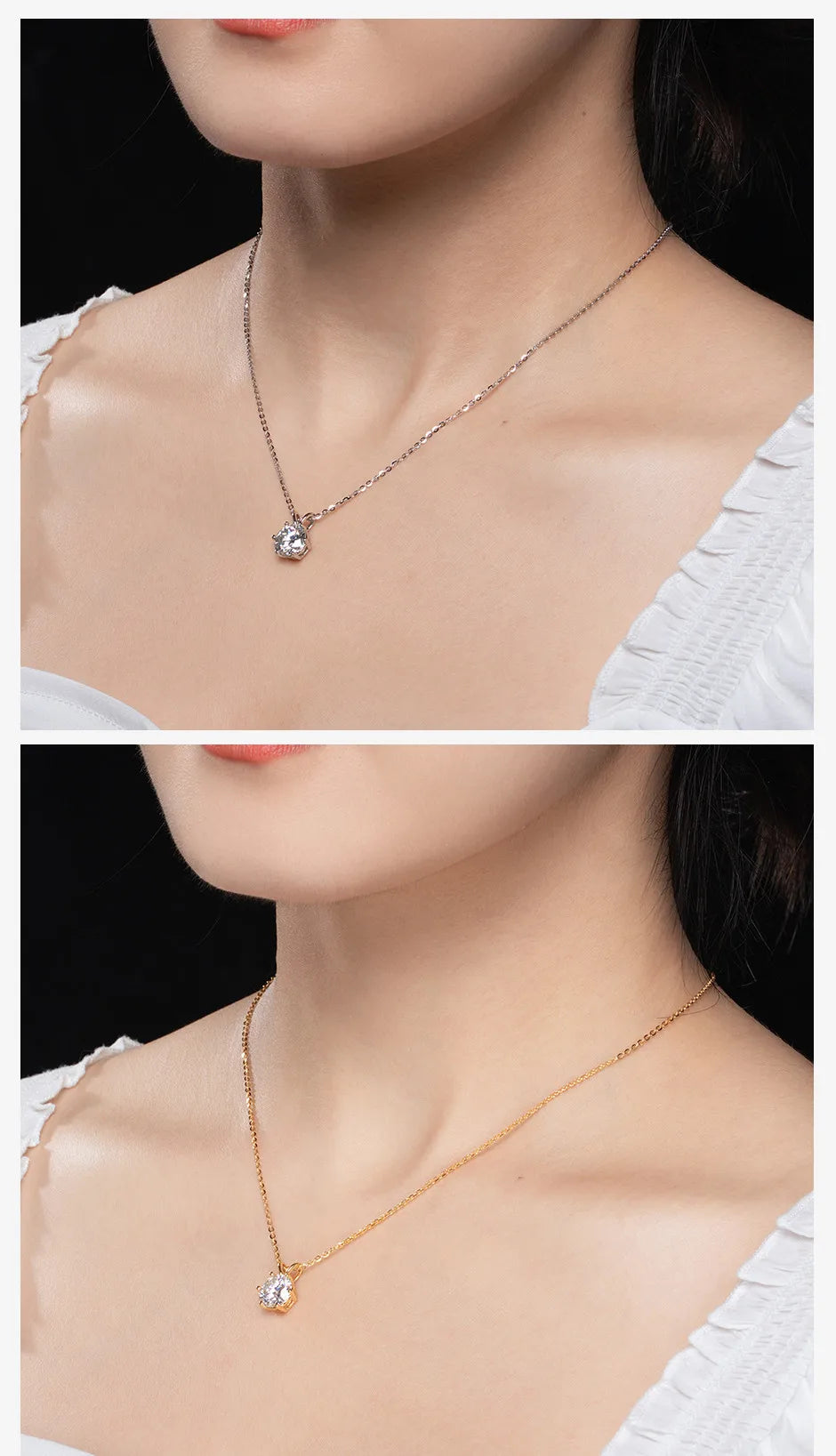 AnuJewel 1ct 3ct 5ct D Color  Moissanite Diamond  Top Quality 18K Gold Plated  Pendant Necklace Fine Jewelry Gifts Wholesale