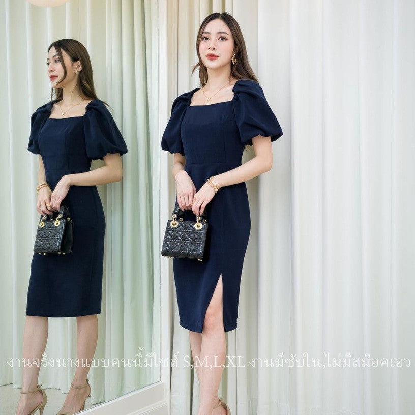 ชุดไปงานแต่ง เรียบหรู ดูแพง ชุดไปงานแต่ง เดรสน่ารักๆ เดรสสั้น N123 ชุดออกงาน งานแต่งงาน งานกลางวัน งานกลางคืน Dress